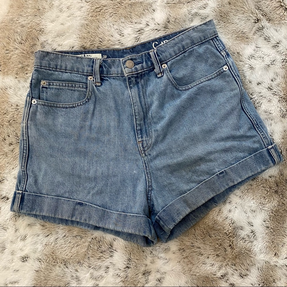 Gap Original High Rise Denim Shorts Light Indigo size 29